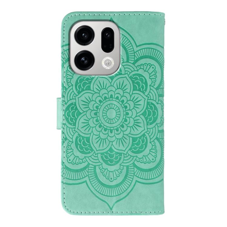 For OPPO Find X9 Sun Mandala Embossing Pattern Phone Leather Case