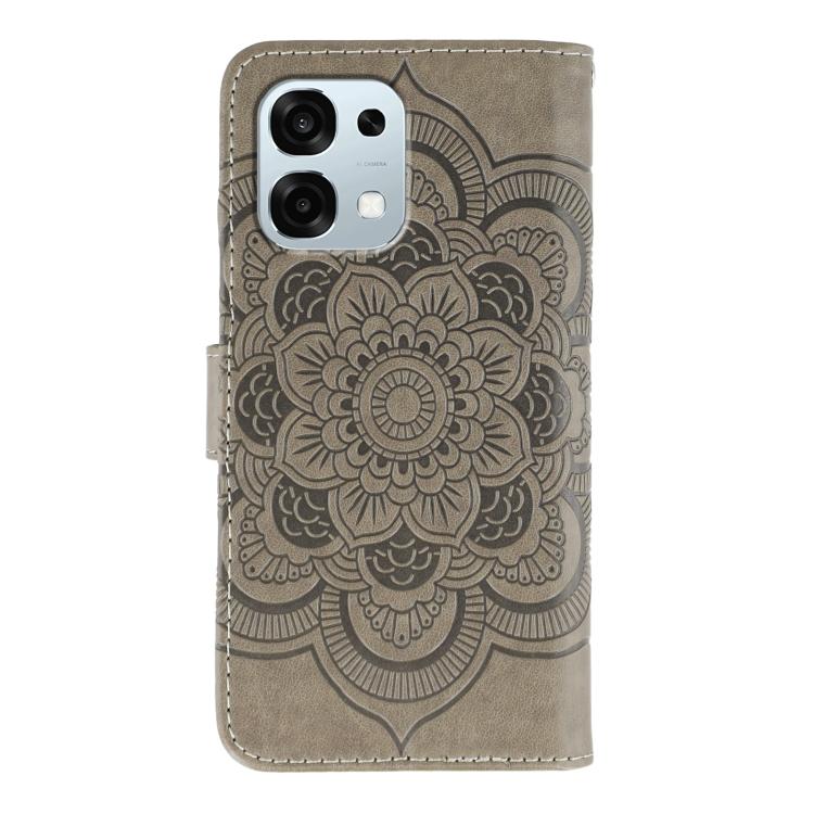 For OPPO A6 Pro 5G Sun Mandala Embossing Pattern Phone Leather Case