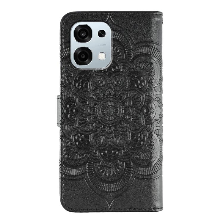 For OPPO A6 Pro 5G Sun Mandala Embossing Pattern Phone Leather Case