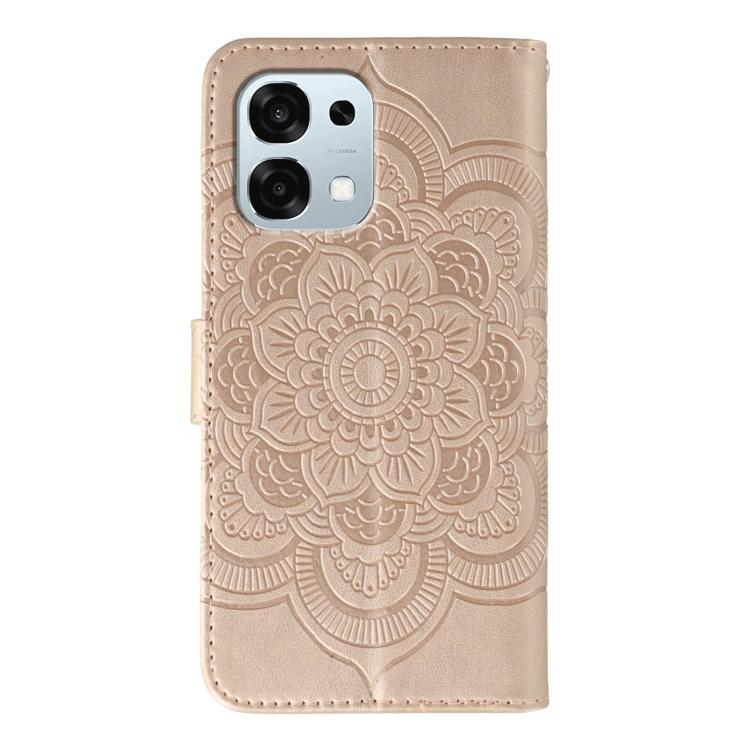 For OPPO A6 Pro 5G Sun Mandala Embossing Pattern Phone Leather Case