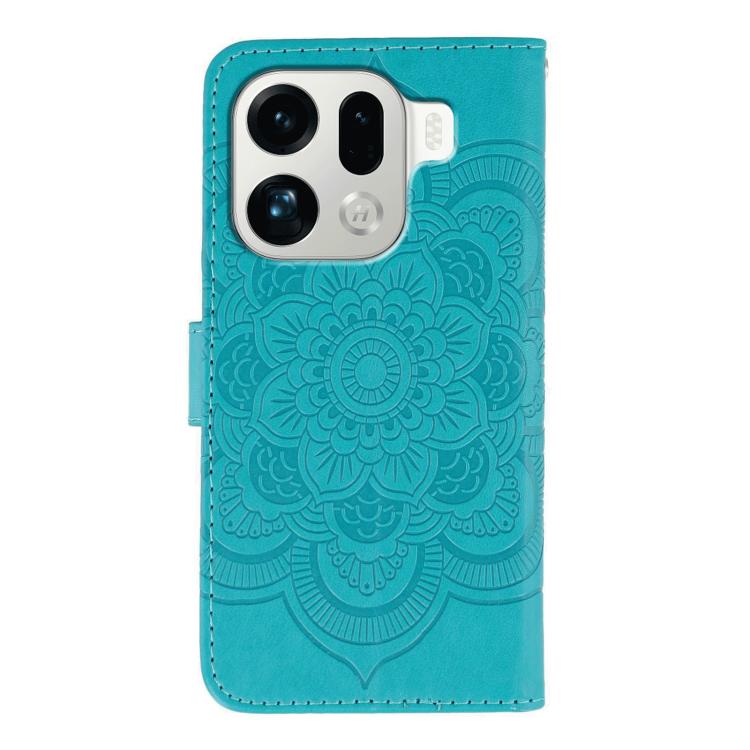 For OPPO Find X9 Pro Sun Mandala Embossing Pattern Phone Leather Case