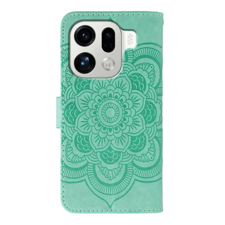 For OPPO Find X9 Pro Sun Mandala Embossing Pattern Phone Leather Case