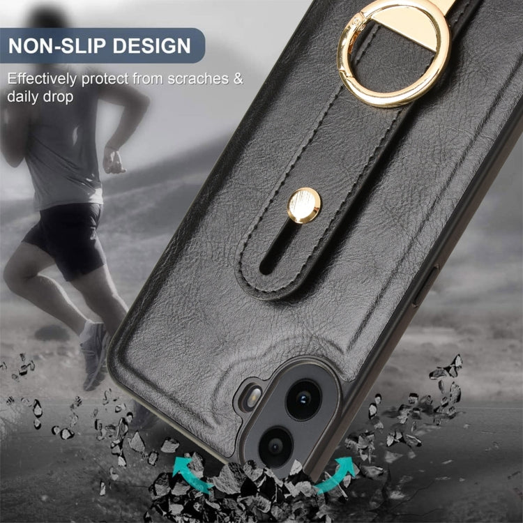 For Nothing CMF Phone 1 Wristband Leather Back Phone Case