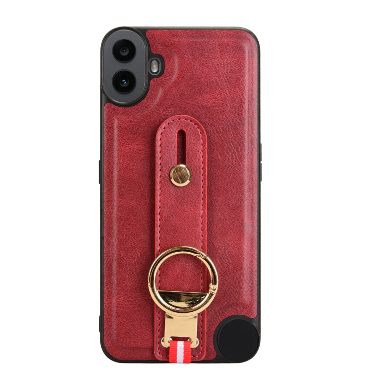 For Nothing CMF Phone 1 Wristband Leather Back Phone Case