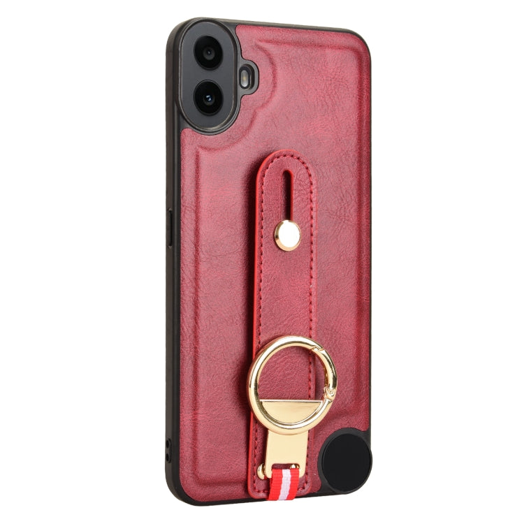 For Nothing CMF Phone 1 Wristband Leather Back Phone Case