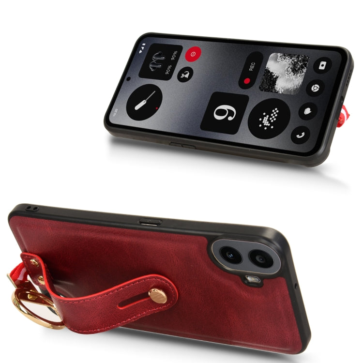 For Nothing CMF Phone 1 Wristband Leather Back Phone Case