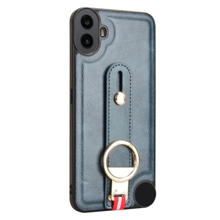 For Nothing CMF Phone 1 Wristband Leather Back Phone Case