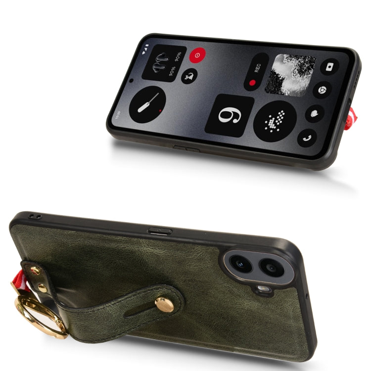 For Nothing CMF Phone 1 Wristband Leather Back Phone Case