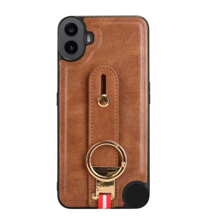 For Nothing CMF Phone 1 Wristband Leather Back Phone Case