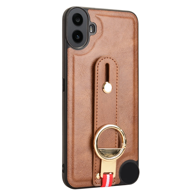 For Nothing CMF Phone 1 Wristband Leather Back Phone Case
