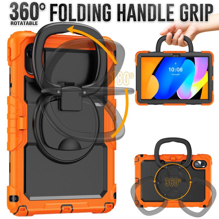 For Lenovo Xiaoxin Pad 2024 / 2025 Handle Silicone Hydric PC Tablet Case with Shoulder Strap