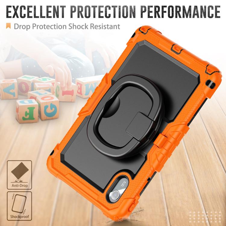 For Lenovo Xiaoxin Pad 2024 / 2025 Handle Silicone Hydric PC Tablet Case with Shoulder Strap