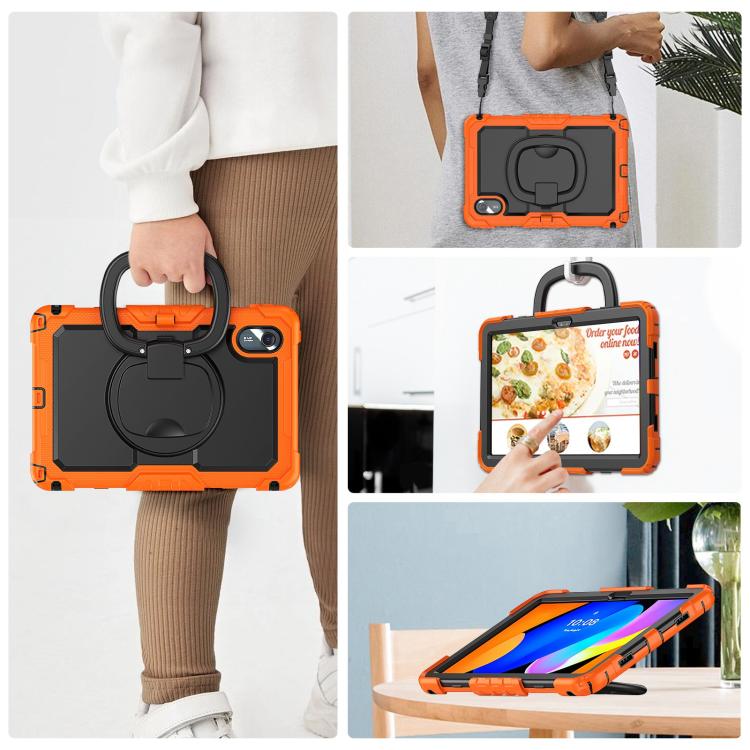 For Lenovo Xiaoxin Pad 2024 / 2025 Handle Silicone Hydric PC Tablet Case with Shoulder Strap