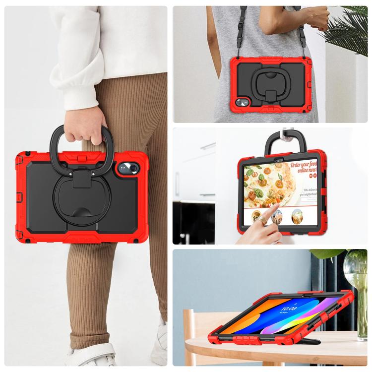 For Lenovo Xiaoxin Pad 2024 / 2025 Handle Silicone Hydric PC Tablet Case with Shoulder Strap