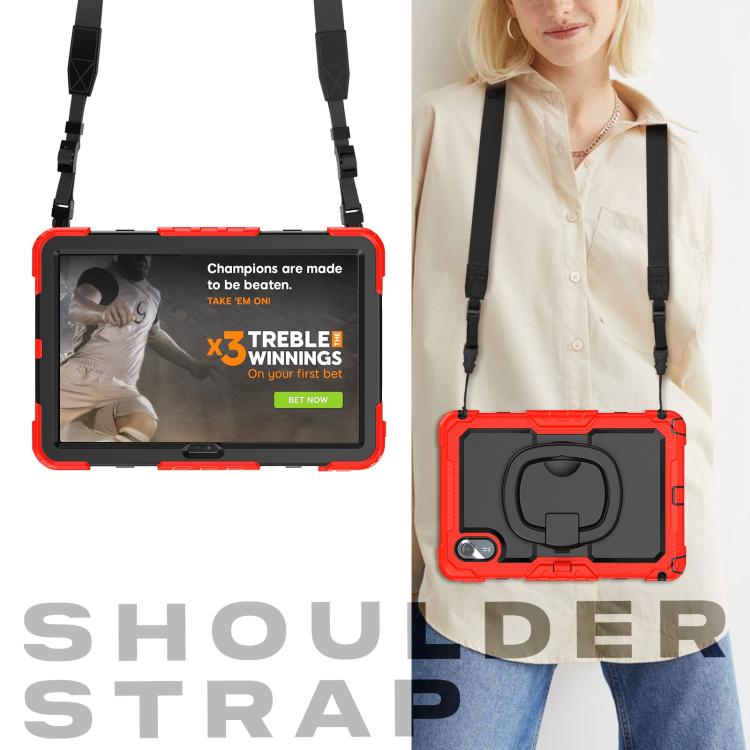 For Lenovo Xiaoxin Pad 2024 / 2025 Handle Silicone Hydric PC Tablet Case with Shoulder Strap