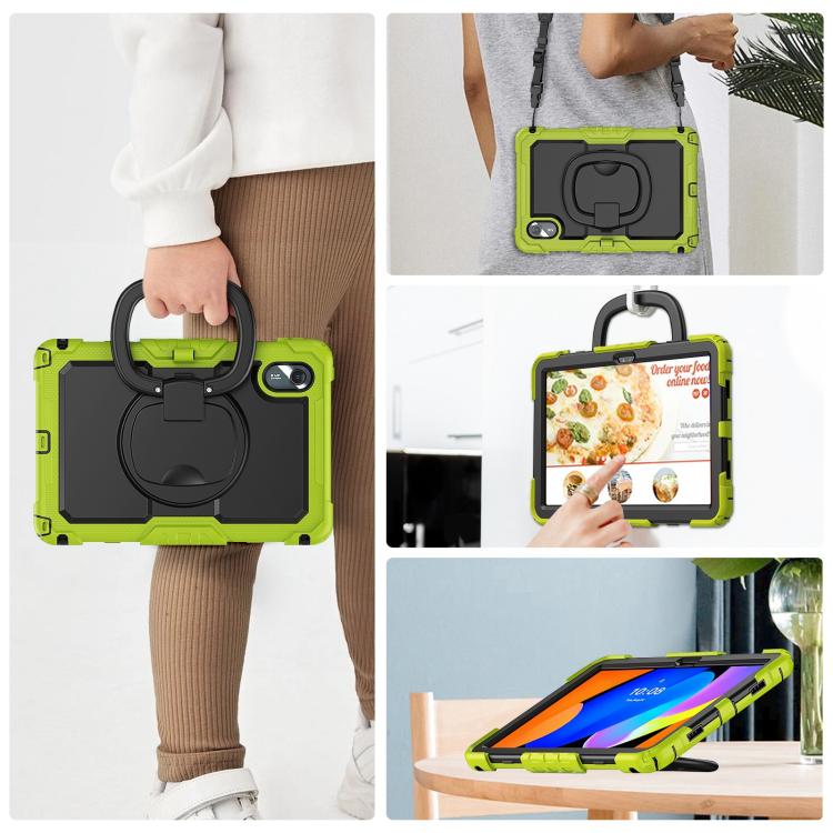 For Lenovo Xiaoxin Pad 2024 / 2025 Handle Silicone Hydric PC Tablet Case with Shoulder Strap