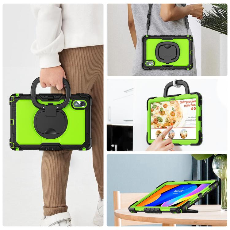 For Lenovo Xiaoxin Pad 2024 / 2025 Handle Silicone Hydric PC Tablet Case with Shoulder Strap