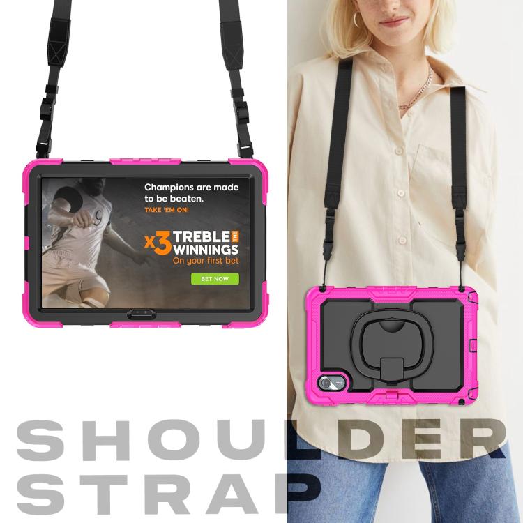 For Lenovo Xiaoxin Pad 2024 / 2025 Handle Silicone Hydric PC Tablet Case with Shoulder Strap