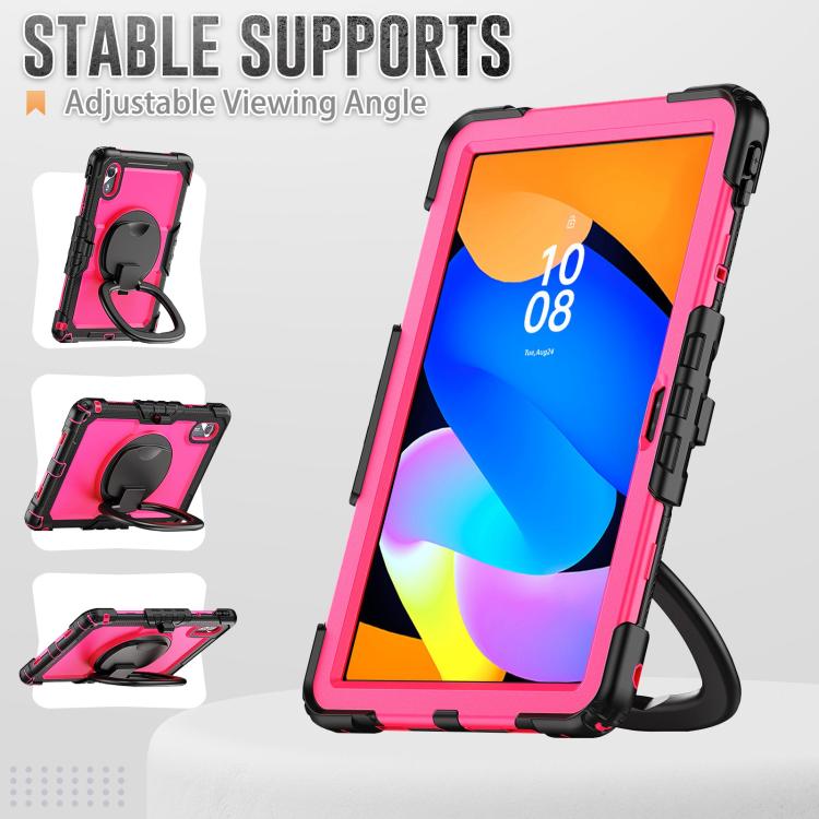 For Lenovo Xiaoxin Pad 2024 / 2025 Handle Silicone Hydric PC Tablet Case with Shoulder Strap