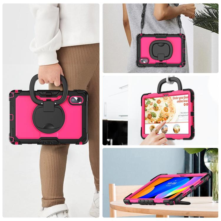 For Lenovo Xiaoxin Pad 2024 / 2025 Handle Silicone Hydric PC Tablet Case with Shoulder Strap