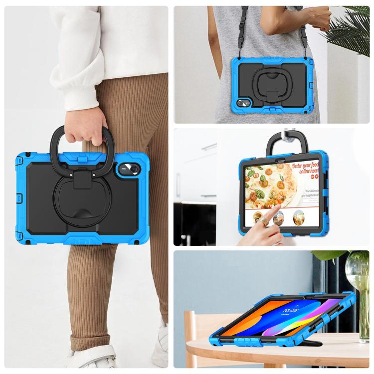 For Lenovo Xiaoxin Pad 2024 / 2025 Handle Silicone Hydric PC Tablet Case with Shoulder Strap