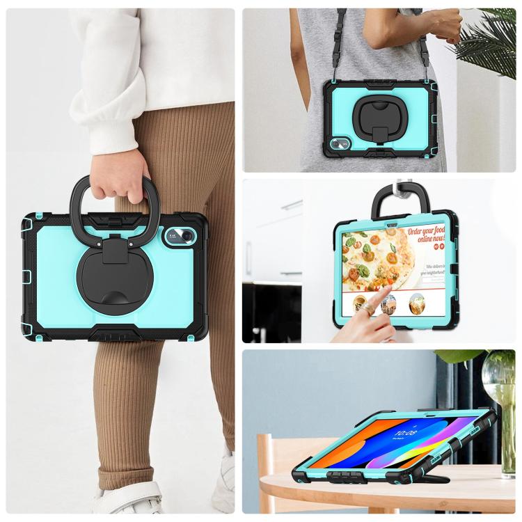 For Lenovo Xiaoxin Pad 2024 / 2025 Handle Silicone Hydric PC Tablet Case with Shoulder Strap