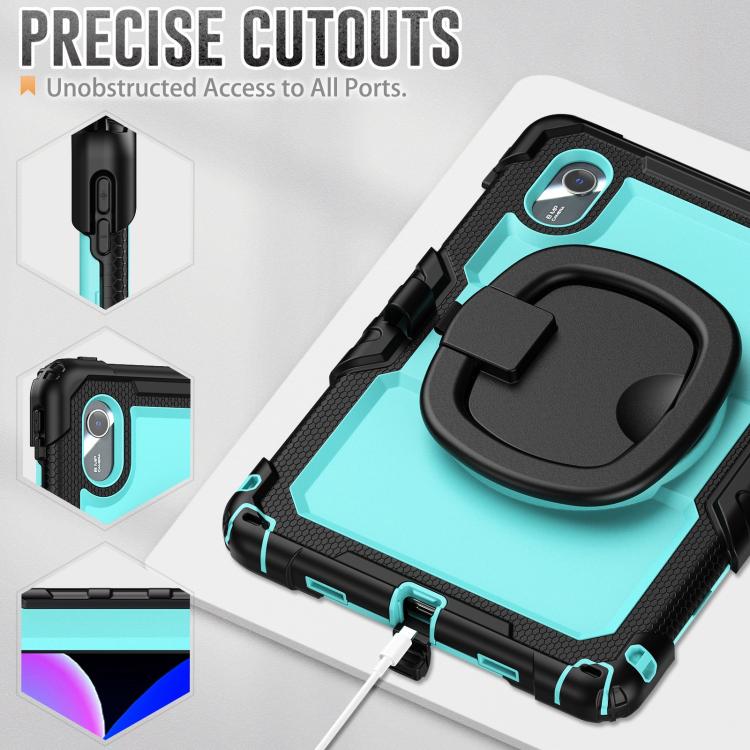 For Lenovo Xiaoxin Pad 2024 / 2025 Handle Silicone Hydric PC Tablet Case with Shoulder Strap