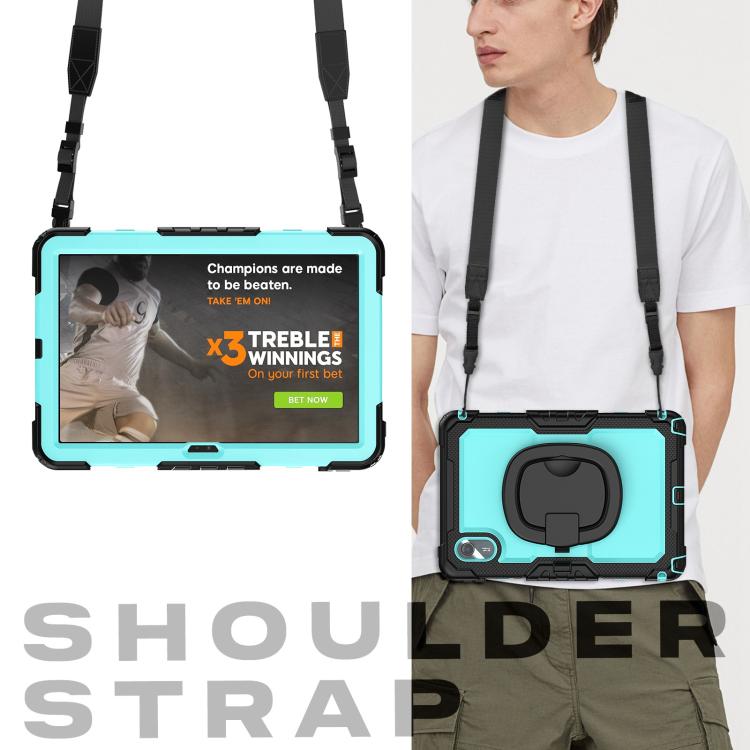 For Lenovo Xiaoxin Pad 2024 / 2025 Handle Silicone Hydric PC Tablet Case with Shoulder Strap