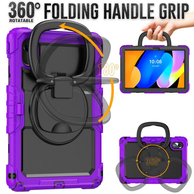 For Lenovo Xiaoxin Pad 2024 / 2025 Handle Silicone Hydric PC Tablet Case with Shoulder Strap