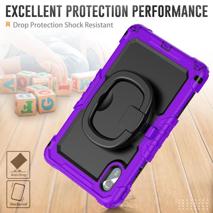 For Lenovo Xiaoxin Pad 2024 / 2025 Handle Silicone Hydric PC Tablet Case with Shoulder Strap