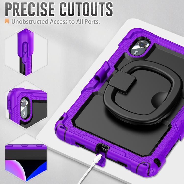 For Lenovo Xiaoxin Pad 2024 / 2025 Handle Silicone Hydric PC Tablet Case with Shoulder Strap