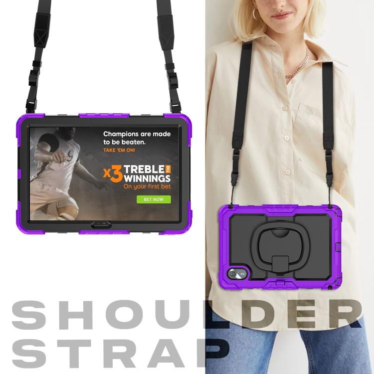For Lenovo Xiaoxin Pad 2024 / 2025 Handle Silicone Hydric PC Tablet Case with Shoulder Strap