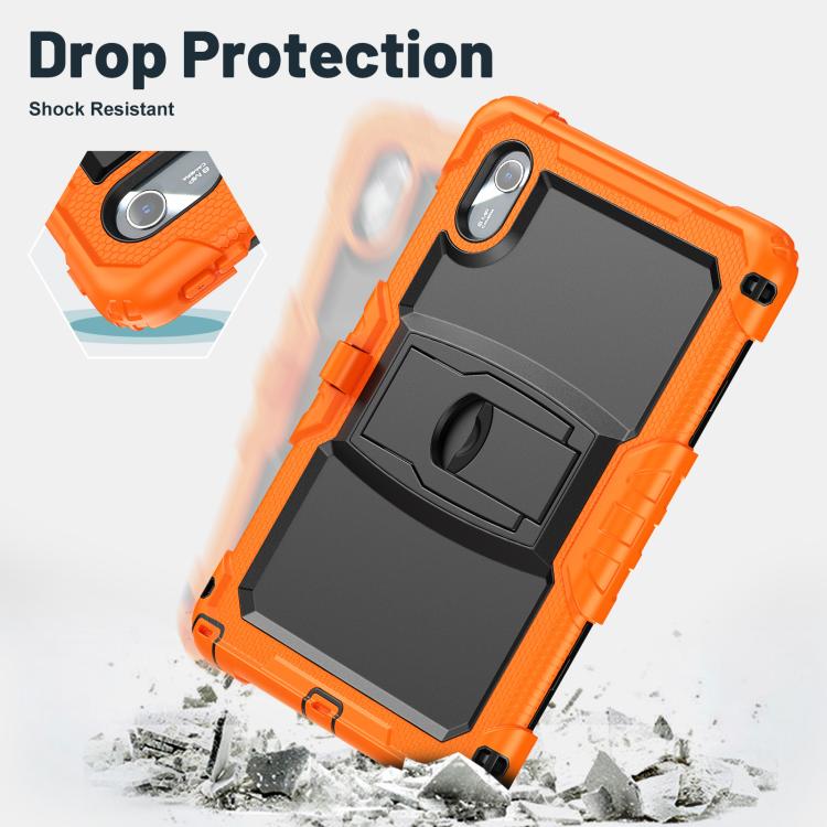 For Lenovo Xiaoxin Pad 11 2025 / 2024 Silicone Hydric PC Tablet Case with Shoulder Strap & Holder