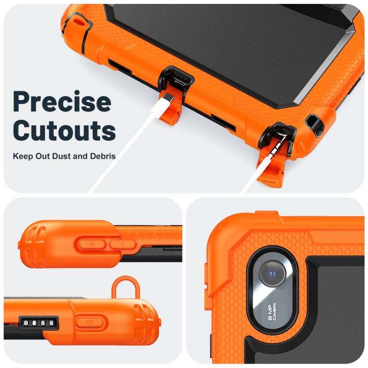 For Lenovo Xiaoxin Pad 11 2025 / 2024 Silicone Hydric PC Tablet Case with Shoulder Strap & Holder