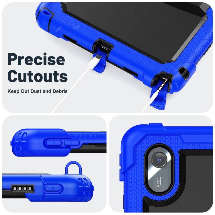For Lenovo Xiaoxin Pad 11 2025 / 2024 Silicone Hydric PC Tablet Case with Shoulder Strap & Holder