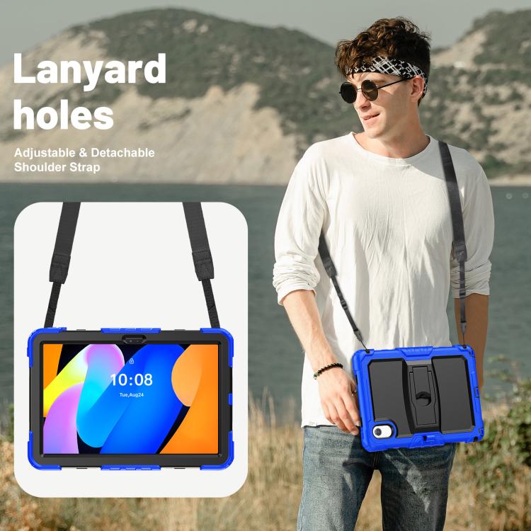 For Lenovo Xiaoxin Pad 11 2025 / 2024 Silicone Hydric PC Tablet Case with Shoulder Strap & Holder