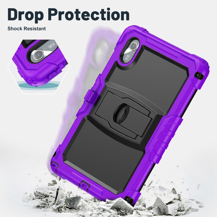 For Lenovo Xiaoxin Pad 11 2025 / 2024 Silicone Hydric PC Tablet Case with Shoulder Strap & Holder