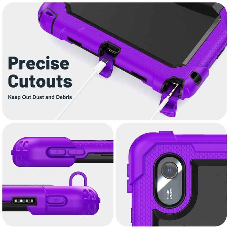 For Lenovo Xiaoxin Pad 11 2025 / 2024 Silicone Hydric PC Tablet Case with Shoulder Strap & Holder