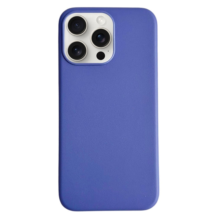 For iPhone 16 Pro Max Pure Color Leather Magsafe Magnetic Phone Case