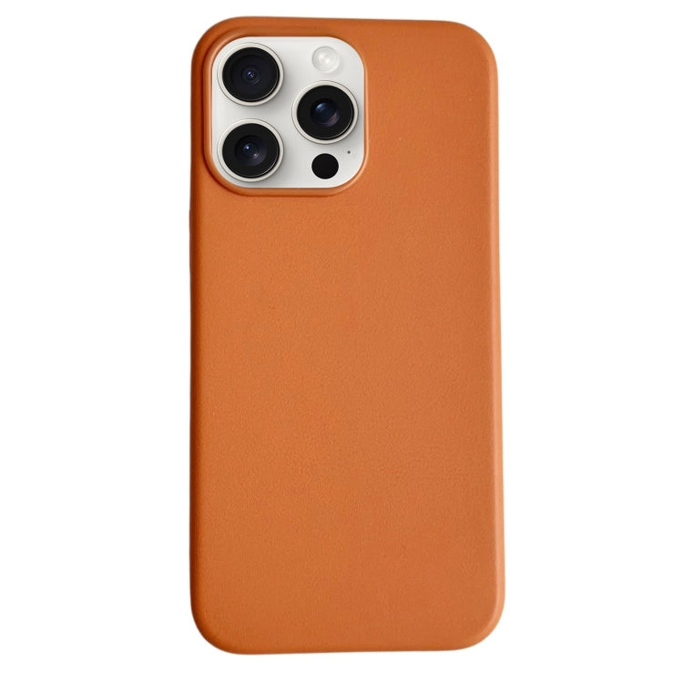 For iPhone 16 Pro Max Pure Color Leather Magsafe Magnetic Phone Case
