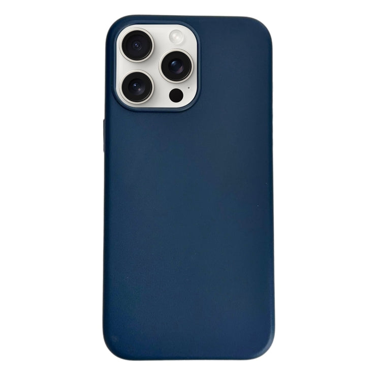 For iPhone 16 Pro Pure Color Leather Magsafe Magnetic Phone Case
