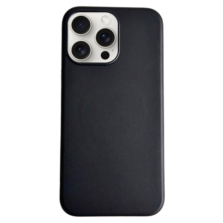 For iPhone 16 Pro Pure Color Leather Magsafe Magnetic Phone Case