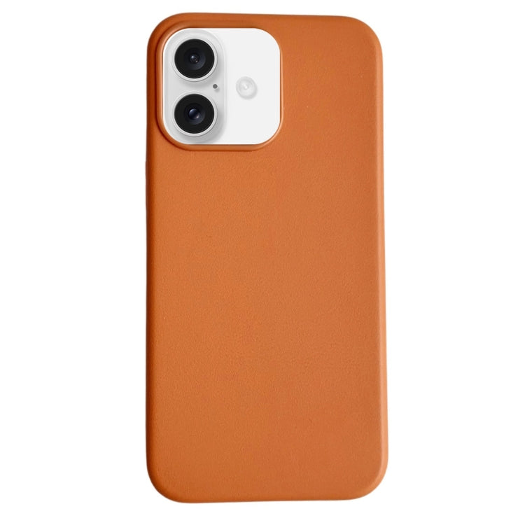 For iPhone 16 Plus Pure Color Leather Magsafe Magnetic Phone Case
