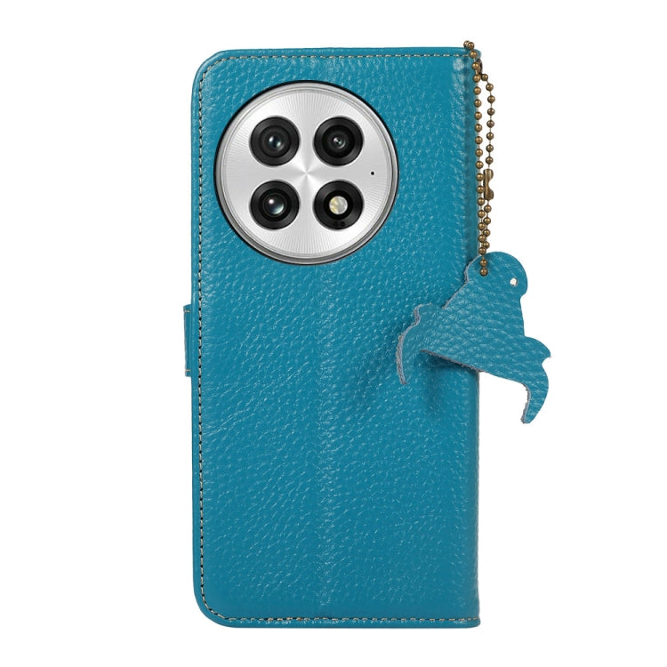 For OnePlus 13 Genuine Leather Litchi Texture RFID Leather Phone Case