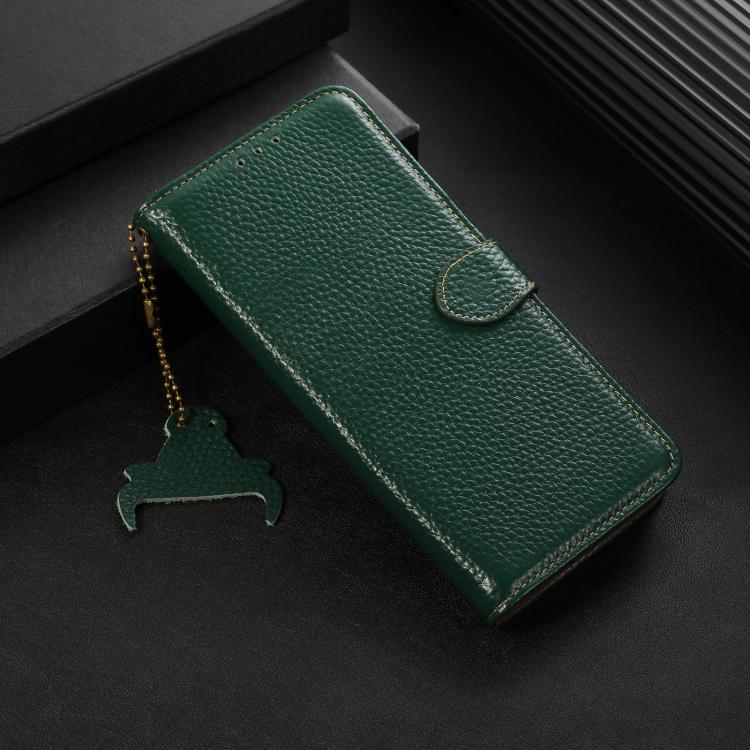 For OnePlus Ace 5 / 13R 5G Genuine Leather Litchi Texture RFID Leather Phone Case
