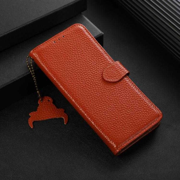 For OnePlus Ace 5 / 13R 5G Genuine Leather Litchi Texture RFID Leather Phone Case