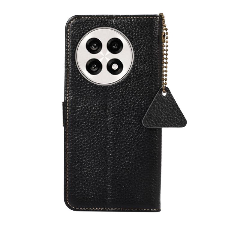 For OnePlus Ace 5 / 13R 5G Genuine Leather Litchi Texture RFID Leather Phone Case