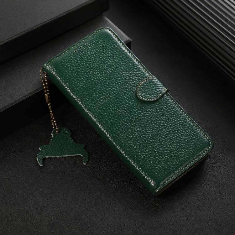 For OnePlus Ace 6 Ultra Genuine Leather Litchi Texture RFID Leather Phone Case