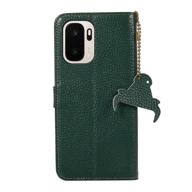 For OnePlus Ace 6 Ultra Genuine Leather Litchi Texture RFID Leather Phone Case