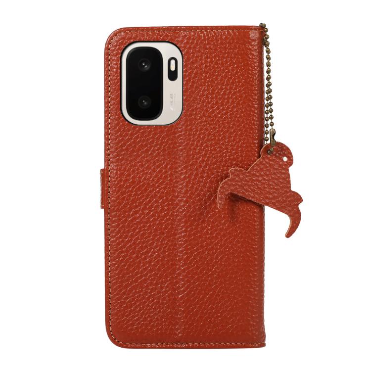 For OnePlus Ace 6 Ultra Genuine Leather Litchi Texture RFID Leather Phone Case